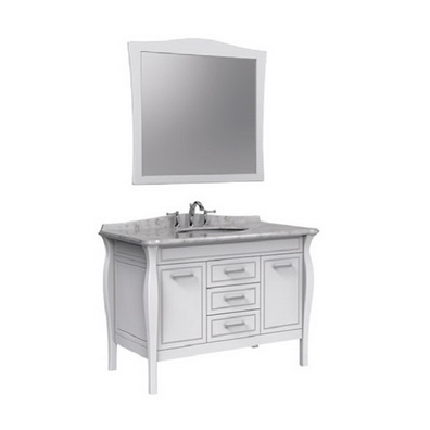 南京浴室柜-美标洁具 哑白浴室柜+哑白镜子CVASSC12
