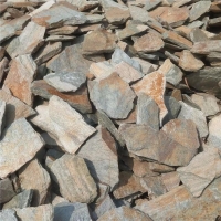 天然片岩碎拼石 自然面园林片岩铺地石 花岗岩碎片石