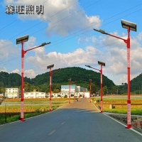 新农村改造太阳能回形纹变径路灯