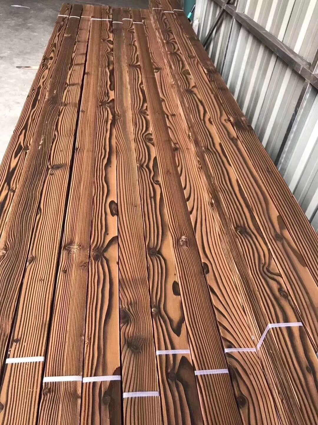 深度碳化木户外墙板 吊顶 赤松 芬兰松深度碳化木-阿里巴巴