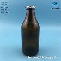 廠家直銷300ml茶色啤酒玻璃瓶酵素玻璃瓶批發