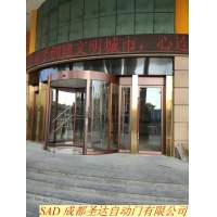 南寧湘桂酒店三翼展箱式旋轉門，自動旋轉門，廣西旋轉門