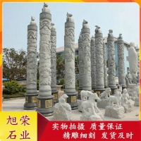 供應石雕文化柱 廣場石雕十二生肖柱來圖定制