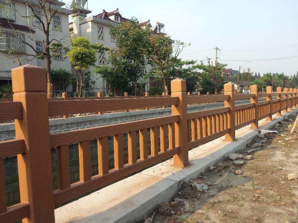 仿木2X-水泥仿木栏杆景区防护栏混凝土围栏实木栅栏-江西恒森景观工程有限公司