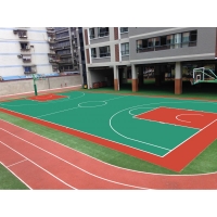 河北硅PU籃球場施工塑膠球場地面鋪裝翻新