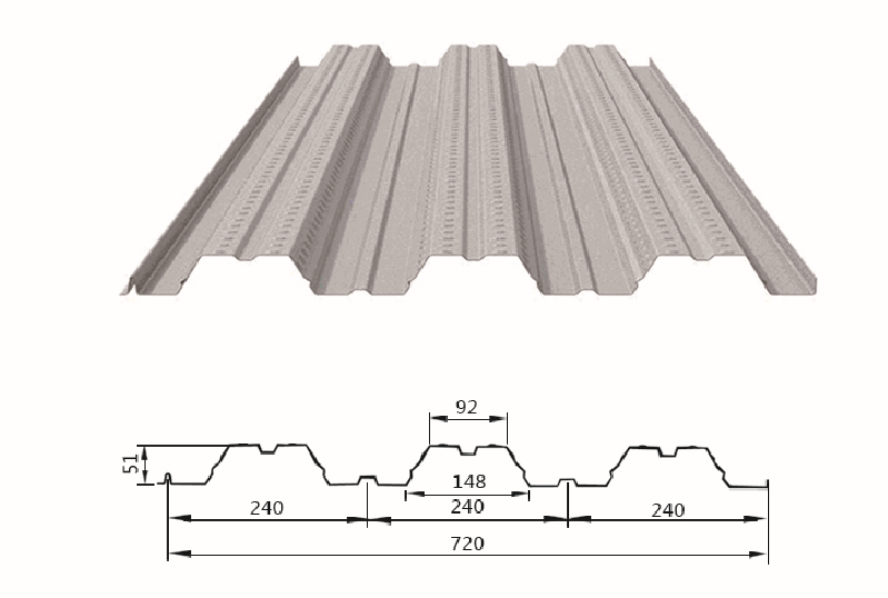 山东12mm厚720型镀锌楼承板规格免费提供安装图集