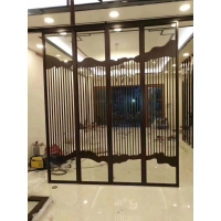 海南酒店KTV装饰用红古铜不锈钢焊接屏风定制