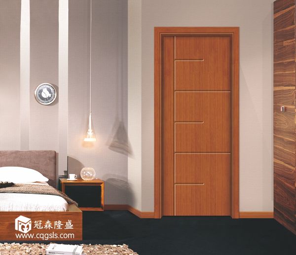 重庆冠森隆盛木门:不规则线条木门场景图展示