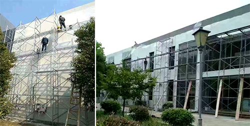 深圳宝安工厂瓷砖外墙翻新,涂刷防水外墙涂料一步到位