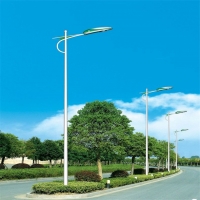 煙臺LED路燈單雙臂6米8米道路照明足瓦60W100W道路照