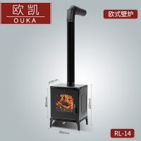 欧琳凯萨RL-14室内客厅铸铁取暖炉烧柴火橄榄枝