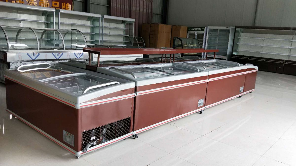 丸子水饺速冻冰柜商用岛柜商超冷冻展示柜便利店卧式冰箱冻柜