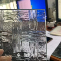 格美特超白壓花玻璃 竹編透明玻璃原片 竹編夾膠壓延玻璃 
