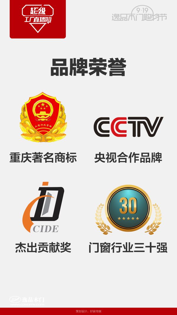 重庆逸品木门品牌荣誉