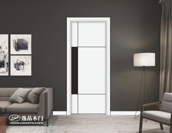 重庆逸品木门黑色线条木门场景图展示