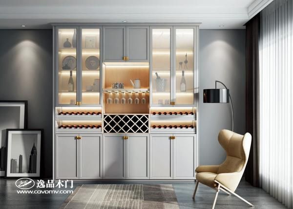 重庆逸品木门:轻奢家居展示 酒柜