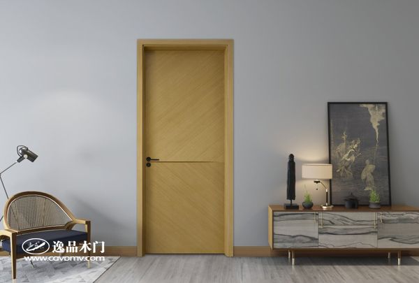 重庆逸品木门:轻奢木门场景图展示 金色线条