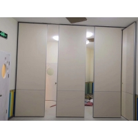 深圳办公室生态板活动隔断滑轨推拉门设计安装