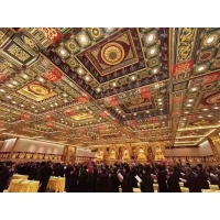 仙缘古建寺庙仿古彩绘环保天花板中式造型装修设计