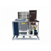 匠奧多能源互補熱水機組50KW燃氣爐與5P空氣能恒溫熱水設備