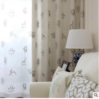 窗帘成品美式阳台卧室遮光窗帘遮阳布