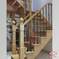 钢木扶手楼梯-南京楼梯厂-南京红灯楼梯