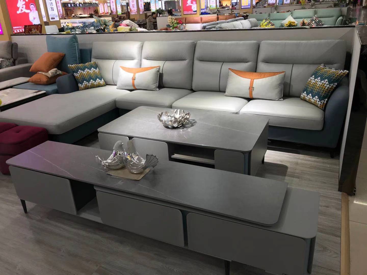 现代拐角多人沙发单人沙发地毯组合模型-室内设计-拓者设计吧
