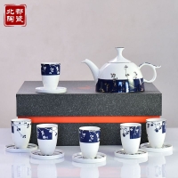 陶瓷茶具套裝現代簡約月朦朧茶具套裝禮盒泡茶家用下午茶骨瓷茶具