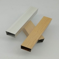 木纹铝方通U型槽木纹铝方通铝方管铝合金型材