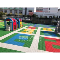 广东防滑耐磨幼儿园地板篮球场悬浮拼装地板厂家 