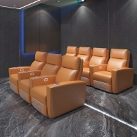  Home theater multi-function electric leather customized sofa