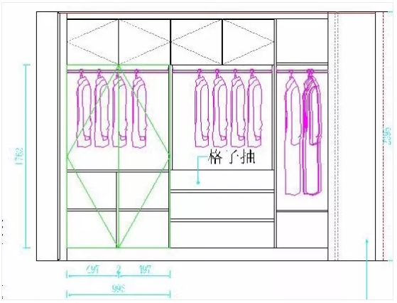 衣帽间平面图手绘图片